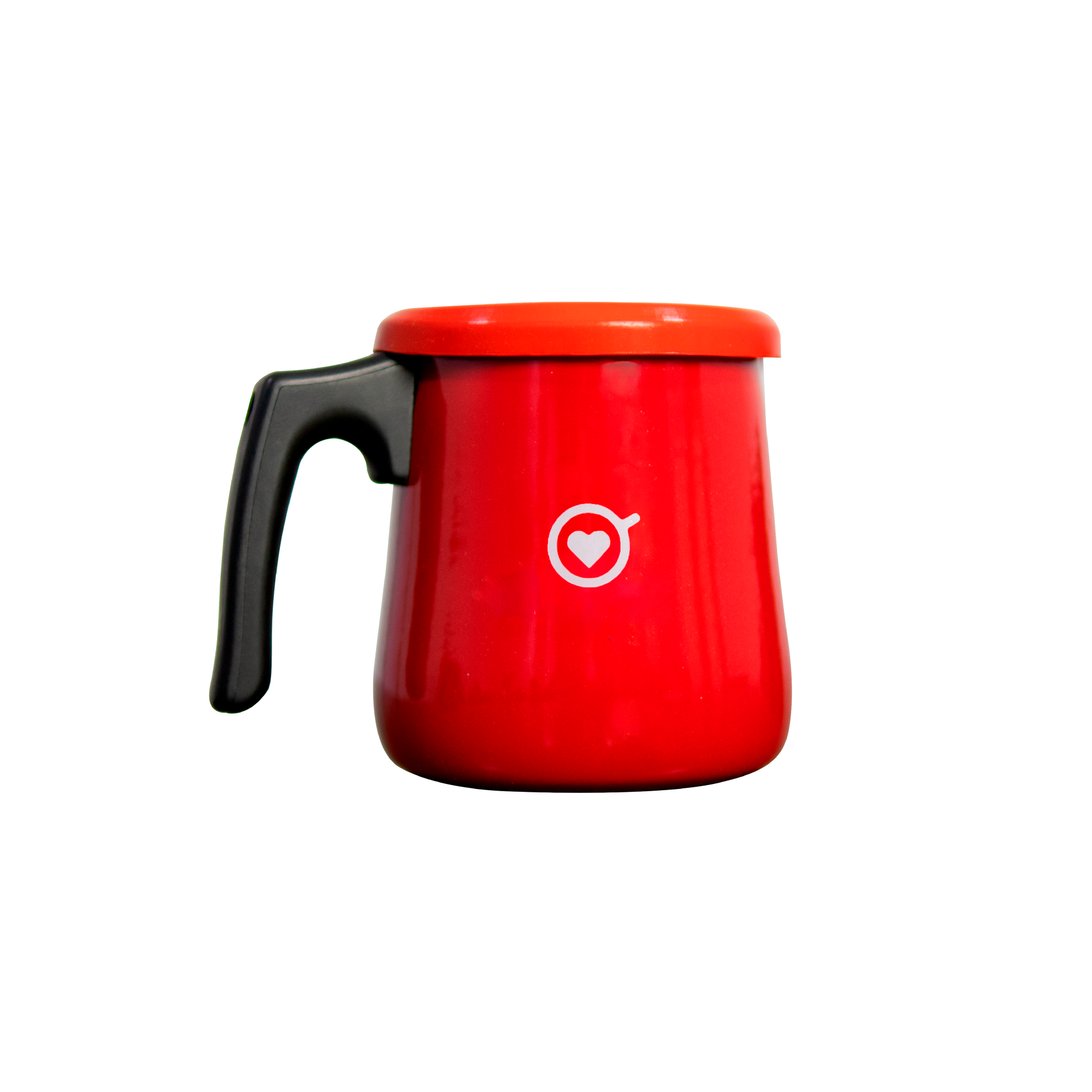 Cafetera roja Amor Perfecto, jarra tradicional para preparar café colombiano de especialidad.